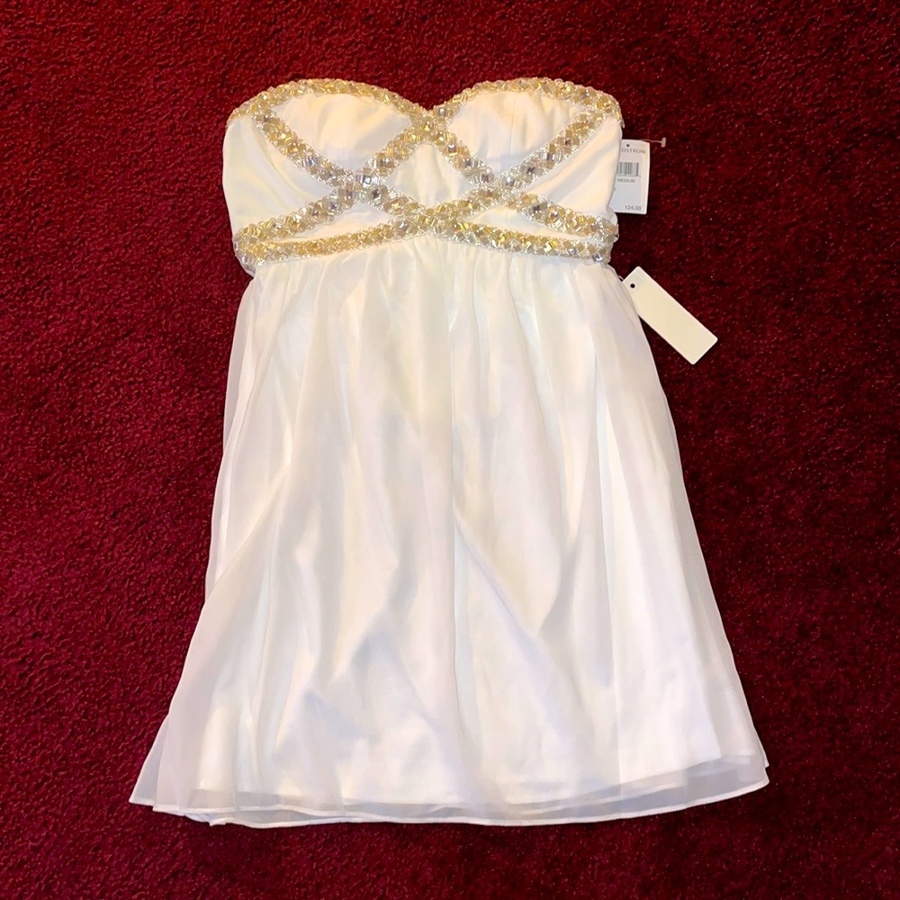 NWT! White strapless dress